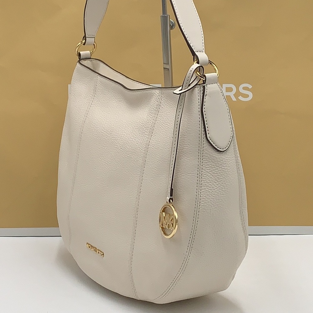 MICHAEL KORS BROOKE LARGE HOBO SHLDR LEATHER LIGHT CREAM COLOR - Picture 6 of 16